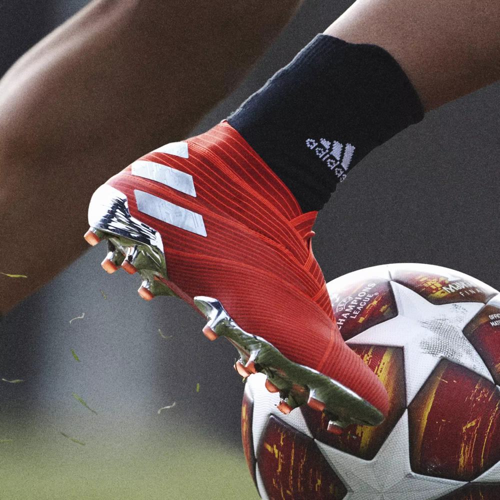 Adidas Nemeziz 19+ Firm Ground Tacos de Futbol Rojos Para Mujer (MX-35990)
